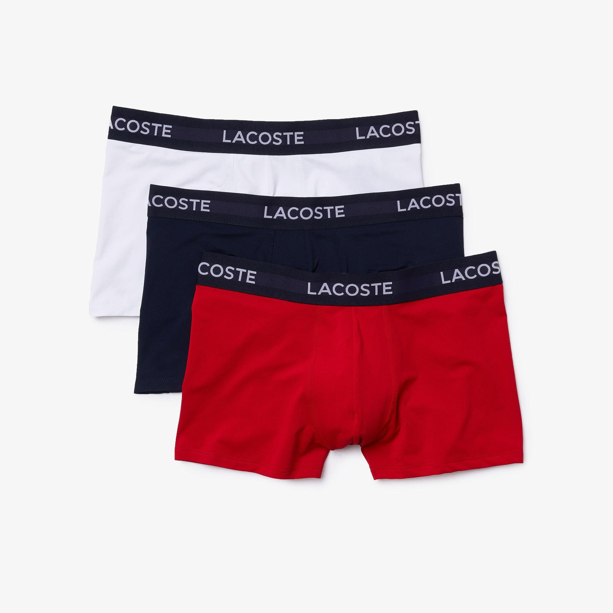 Lacoste Men’s Stretch Cotton Trunk 3-Pack