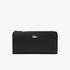 Lacoste Women's Daily Classic Coated Piqué Canvas 10 Card Zip Wallet000