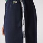 Lacoste Férfi márkás csíkos pamutkeverék flíz rövidnadrág