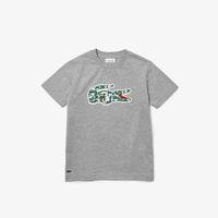 Lacoste Kids' Heritage Crocodile Print Crew Neck Cotton T-ShirtJND
