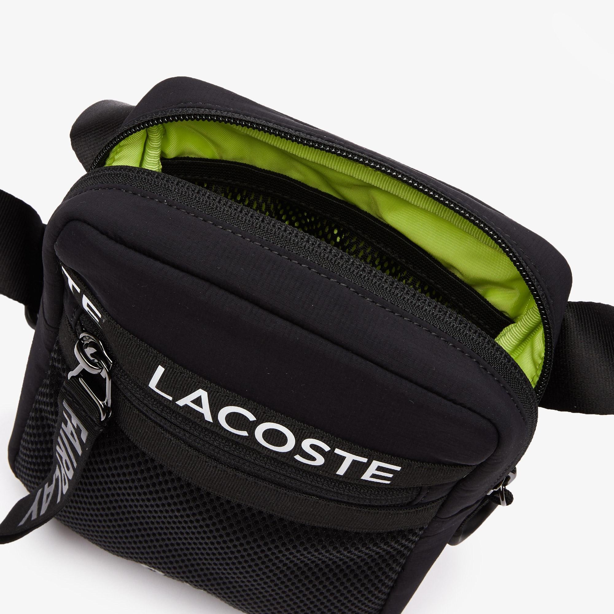 Lacoste Unisex márkás lapos nylon szalagos Crossover táska