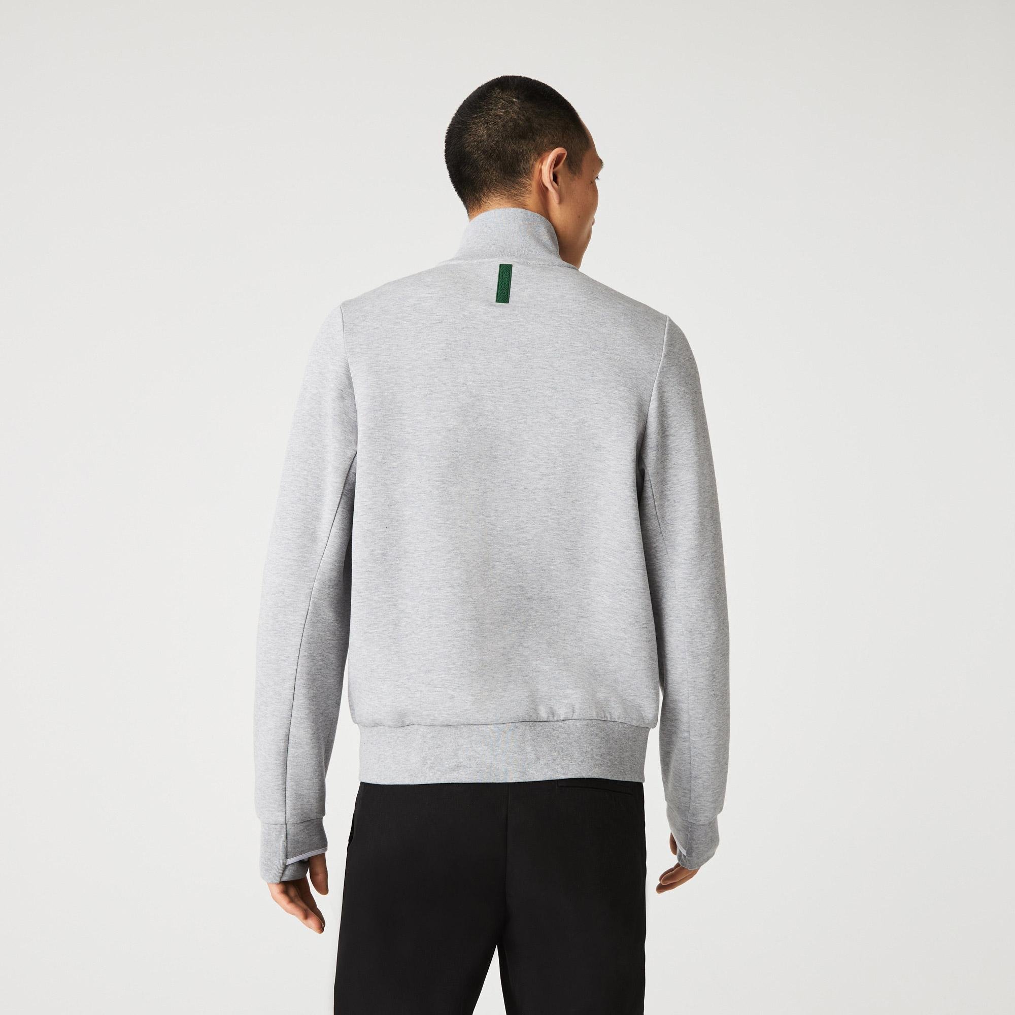 Lacoste Men’s High Neck Cotton Blend Zip Sweatshirt