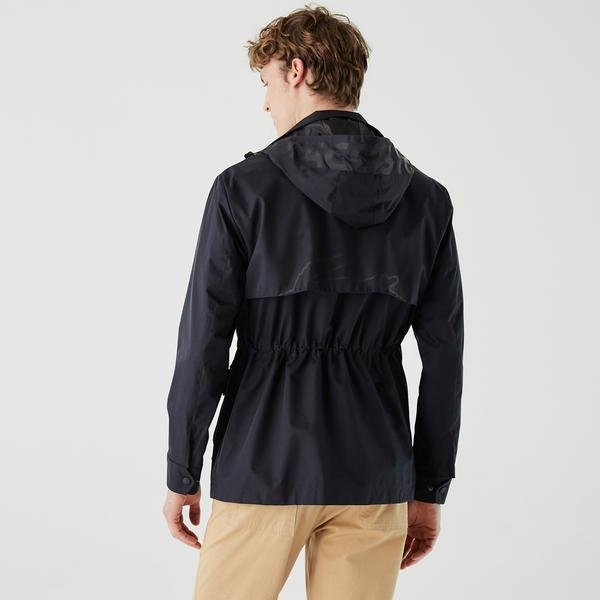 Lacoste Men's Hooded Printed Coat
