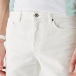 Lacoste Férfi karcsú szabású sztreccs pamut denim bermuda rövidnadrág