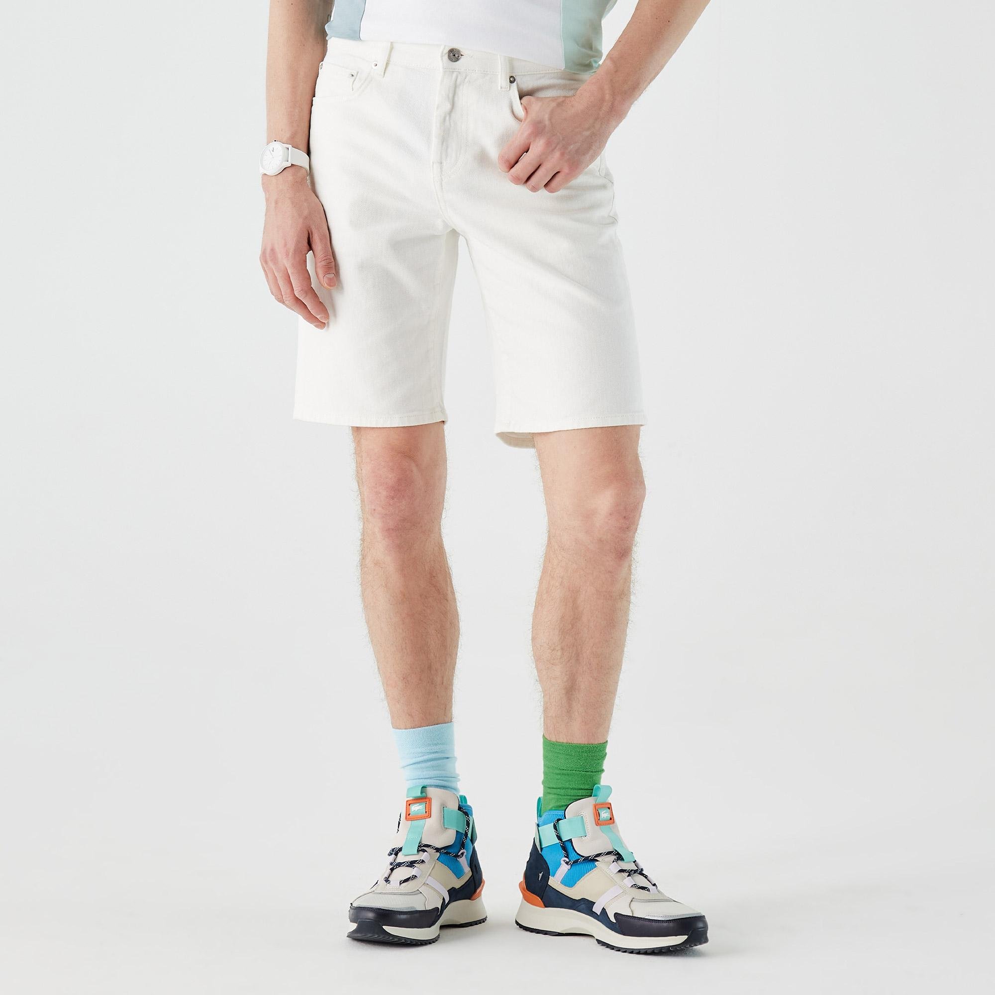 Lacoste Men's Slim Fit Stretch Cotton Denim Bermuda Shorts