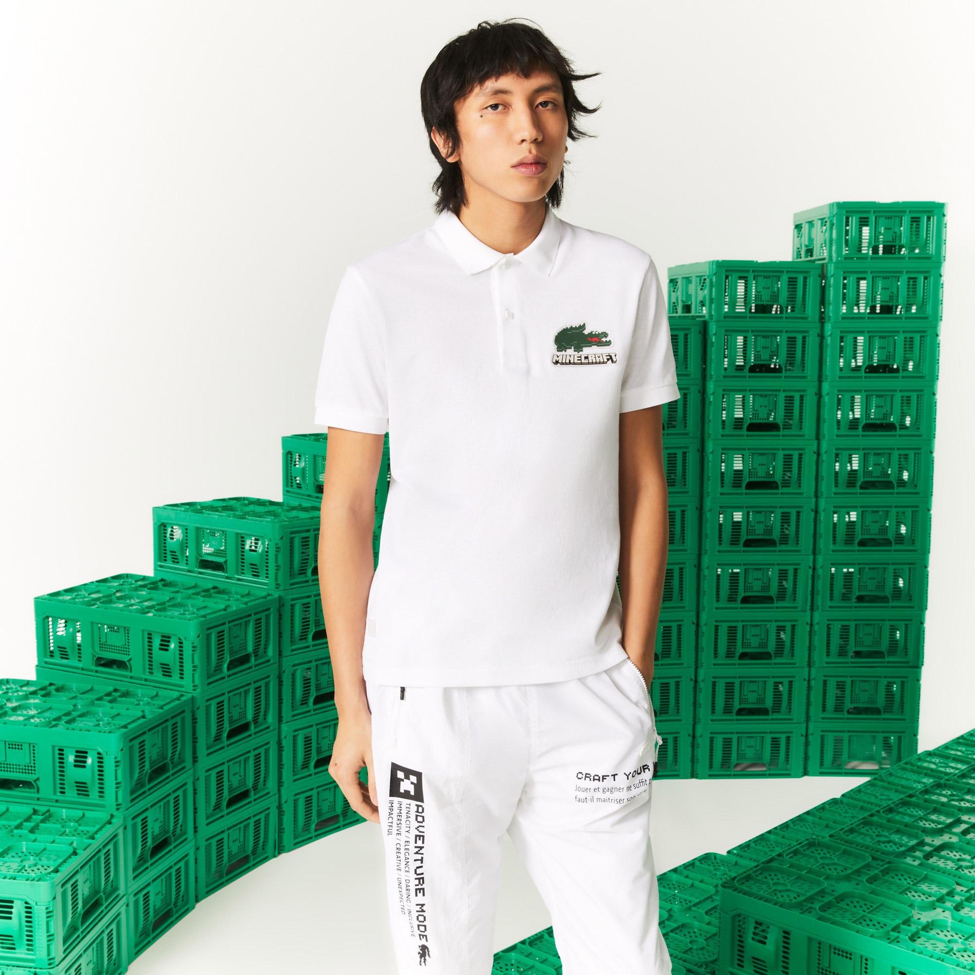 Lacoste Unisex x Minecraft Classic Fit Organic Cotton Polo Shirt
