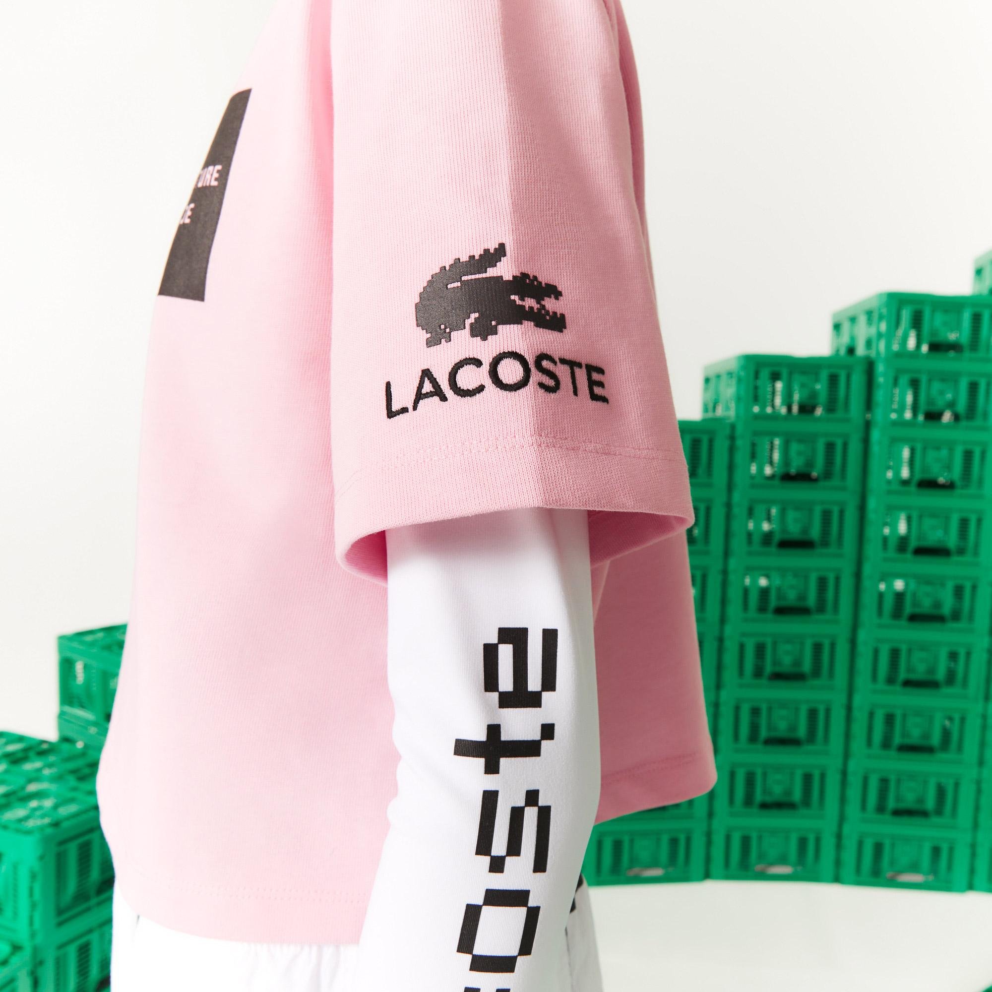 Lacoste L!VE x Minecraft Dámské krátké tričko z organické bavlny