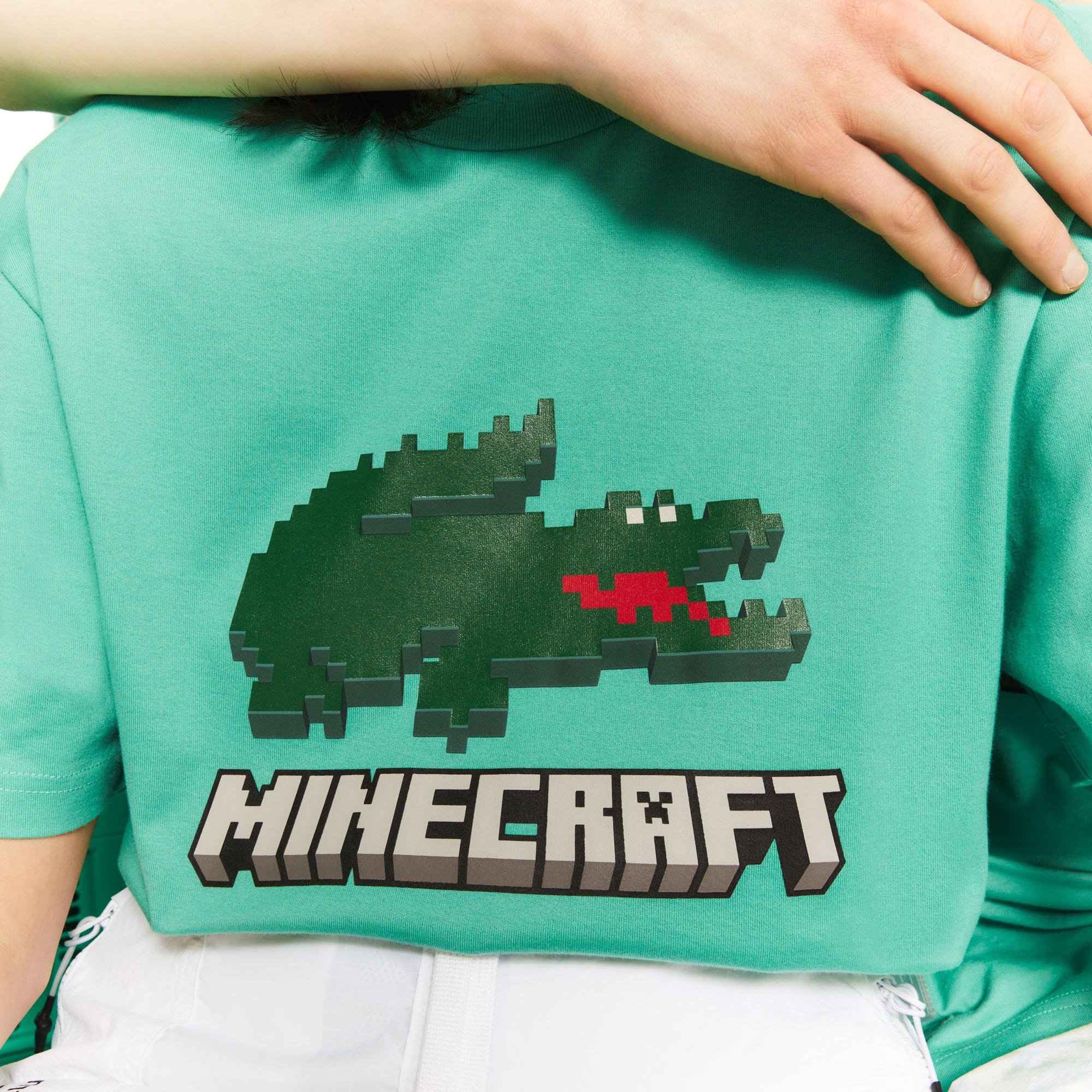 Lacoste  Unisex x Minecraft tričko s potlačou z organickej bavlny