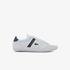 Lacoste Męskie sneakersy Chaymon z kolorowym akcentem ze materiału i zamszu Beyaz