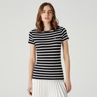 Lacoste Women's Round Neck Striped T-Shirt23A