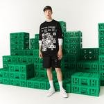 Lacoste  pánske tričko L!VE Collab Minecraft voľného styrihu z organickej bavlny