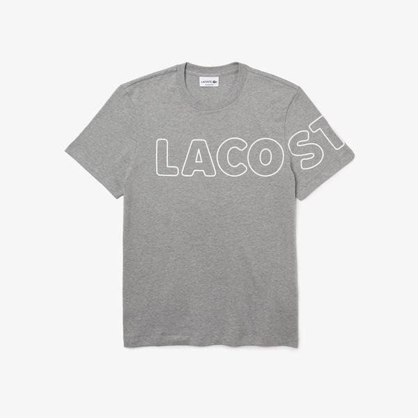 Lacoste Men's Heritage Branded Crew Neck Flecked Cotton T-Shirt