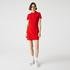 Lacoste Damska sukienka polo z elastycznej bawełny pikiKırmızı