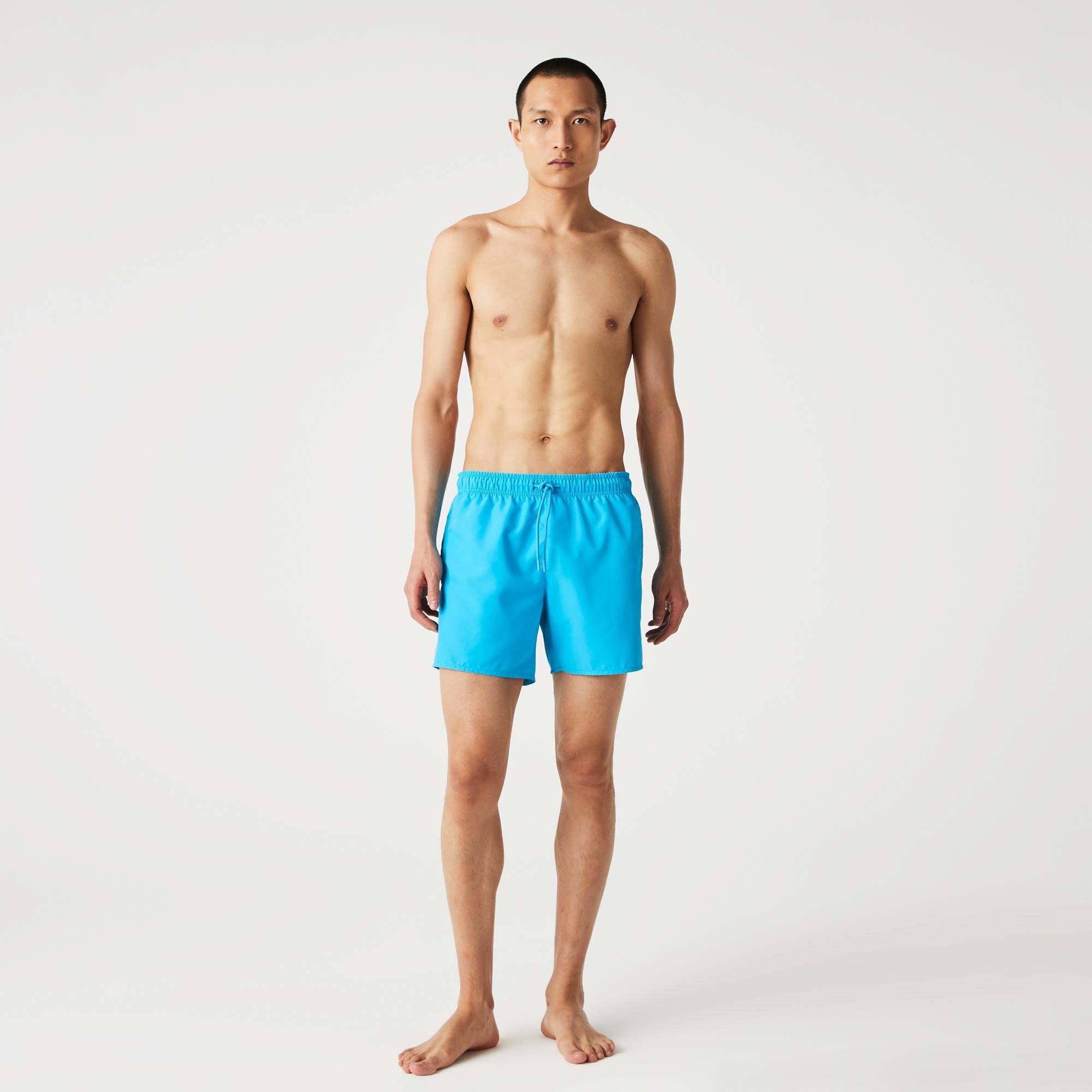 Lacoste męskie szorty kąpielowe z lekkiego materiału z technologią quick dry