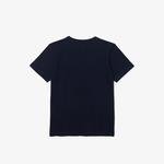 Lacoste Dětské tričko z bavlněného žerzeje s výstřihem ke krku