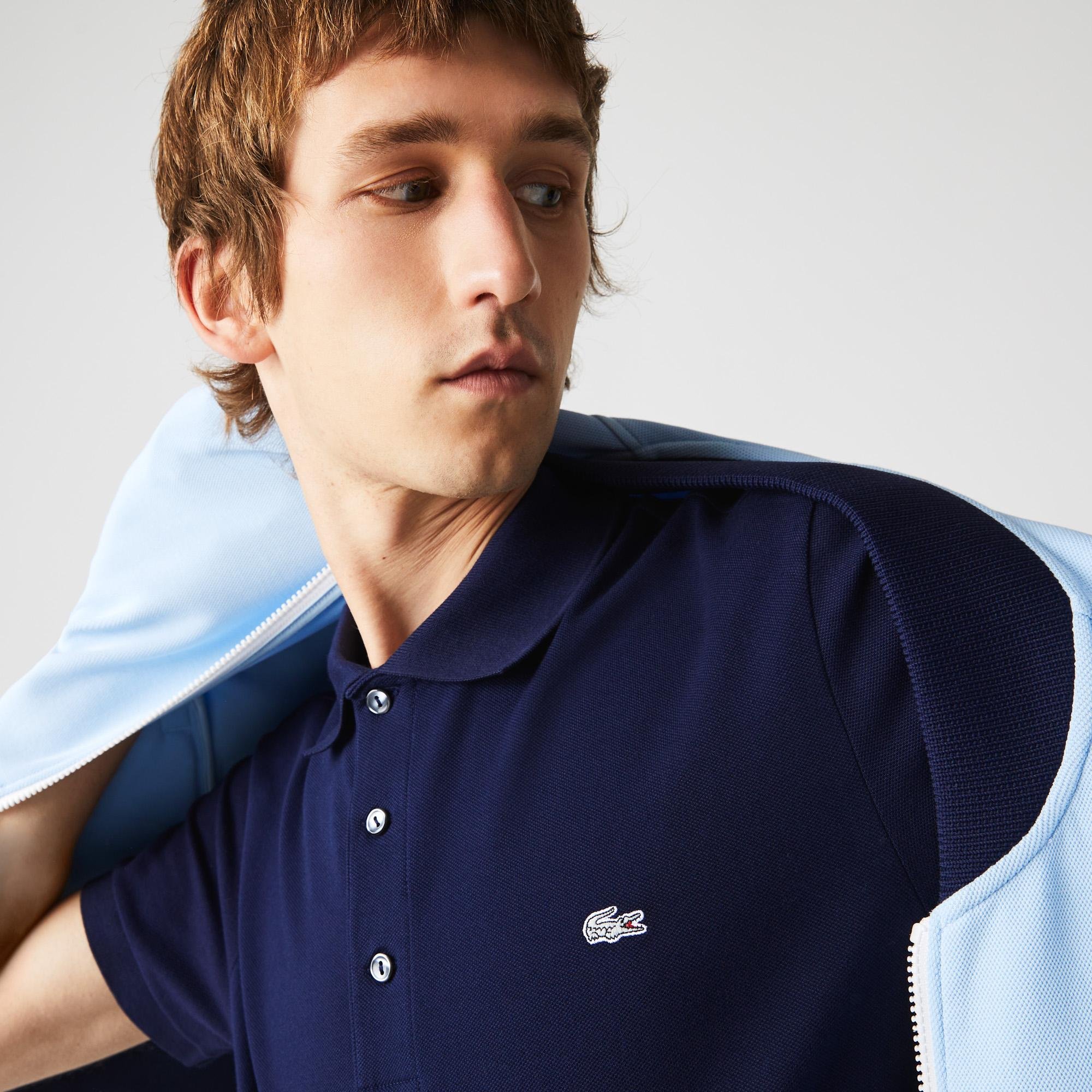 Lacoste męska koszulka polo z elastycznej drobnej piki Slim Fit