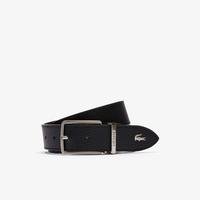 Lacoste Men's Engraved Buckle Grained Leather Belt000