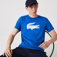 Lacoste męski T-shirt z oddychającego dżerseju z nadrukiem 3D z logo krokodyla SPORTLUX