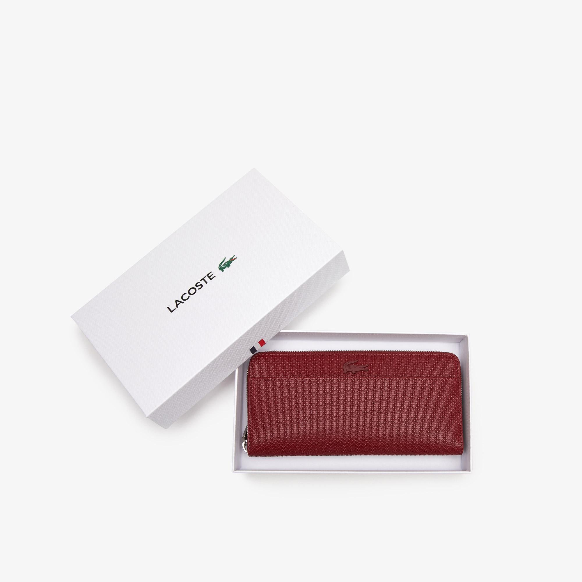 Lacoste velká unisex peněženka Chantaco z piké kůže na zip