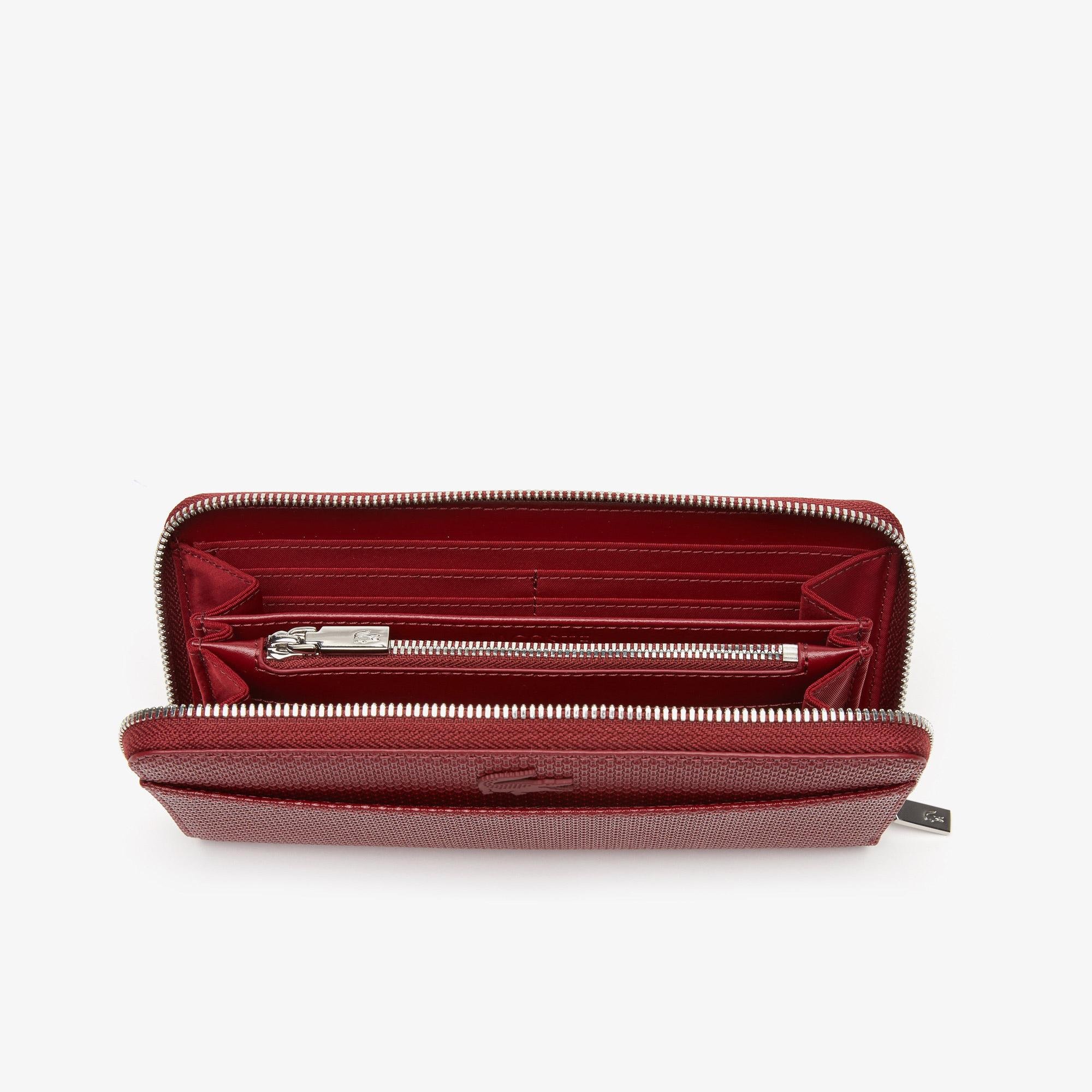 Lacoste  Unisex Chantaco Zipped Piqué kožená veľká peňaženka