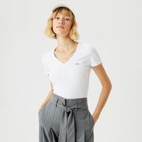 Lacoste Women's V-Neck T-Shirt001