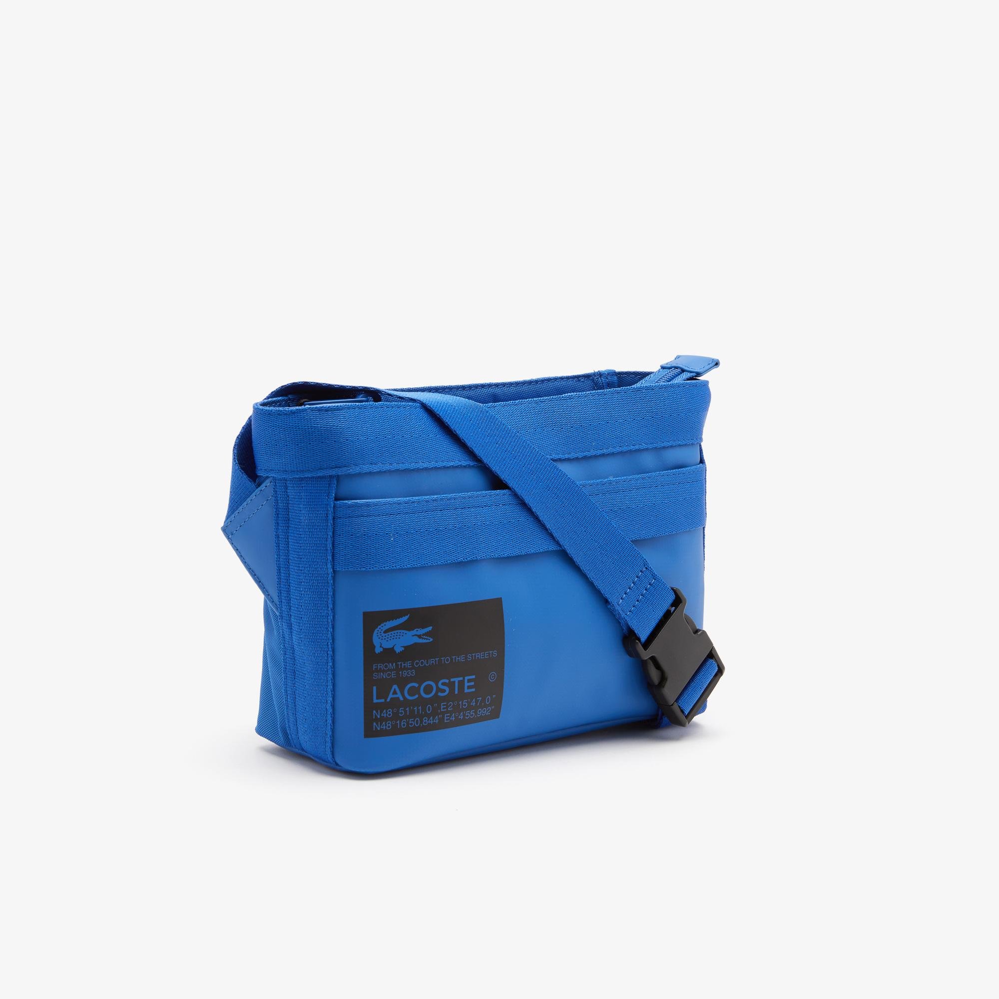 Lacoste Men's  Signature Print Water-Repellent Reporter Bag