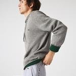 Lacoste męski sweter z kapturem i warstwą wewnętrzną w kontrastowym kolorze Classic Fit
