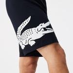 Lacoste  pánske halové šortky s krokodílou potlačou a značkové strečové bavlnené šortky