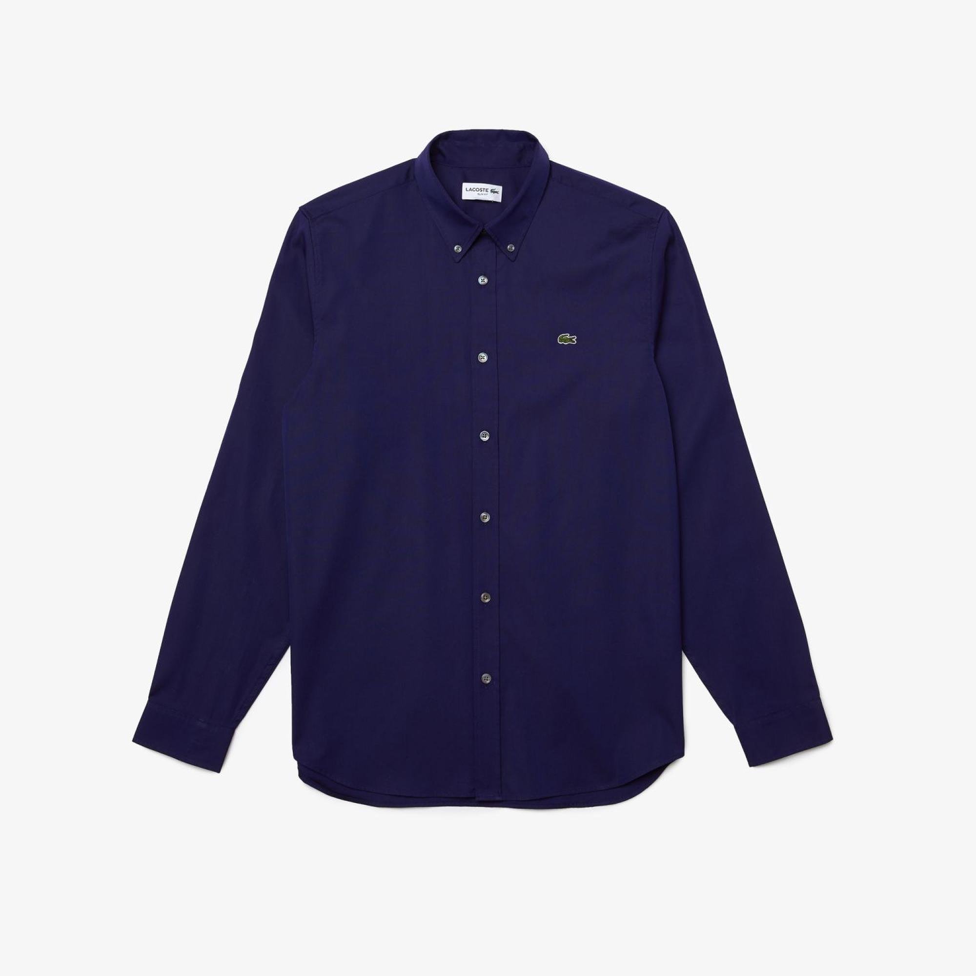Lacoste pánská košile úzkého střihu z bavlny Premium