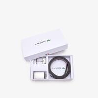 Lacoste Men's  Pin And Flat Buckle Belt Gift Set371