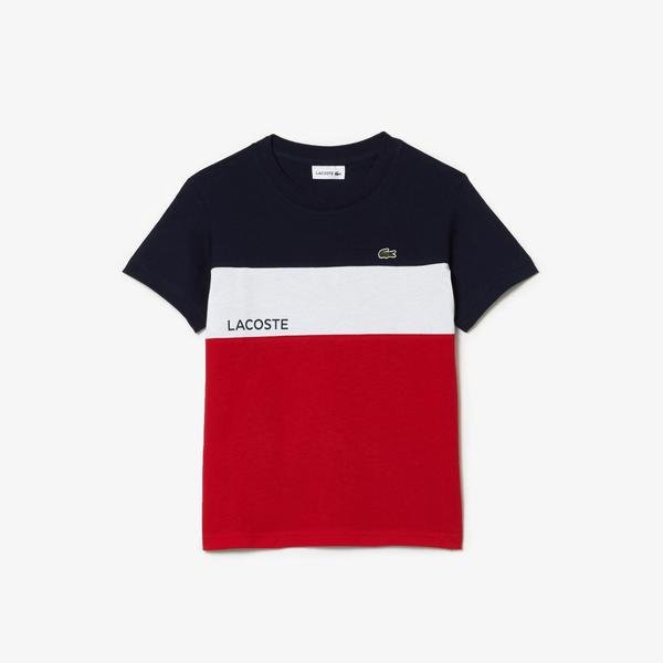 Lacoste Boy's  Colour-block Cotton Jersey T-shirt