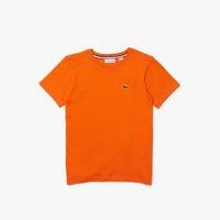 Lacoste Detské tričko  bez goliera z bavlnenej tkaninyZ4D