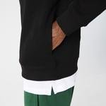 Lacoste férfi cipzáras állógalléros pamut pulóver