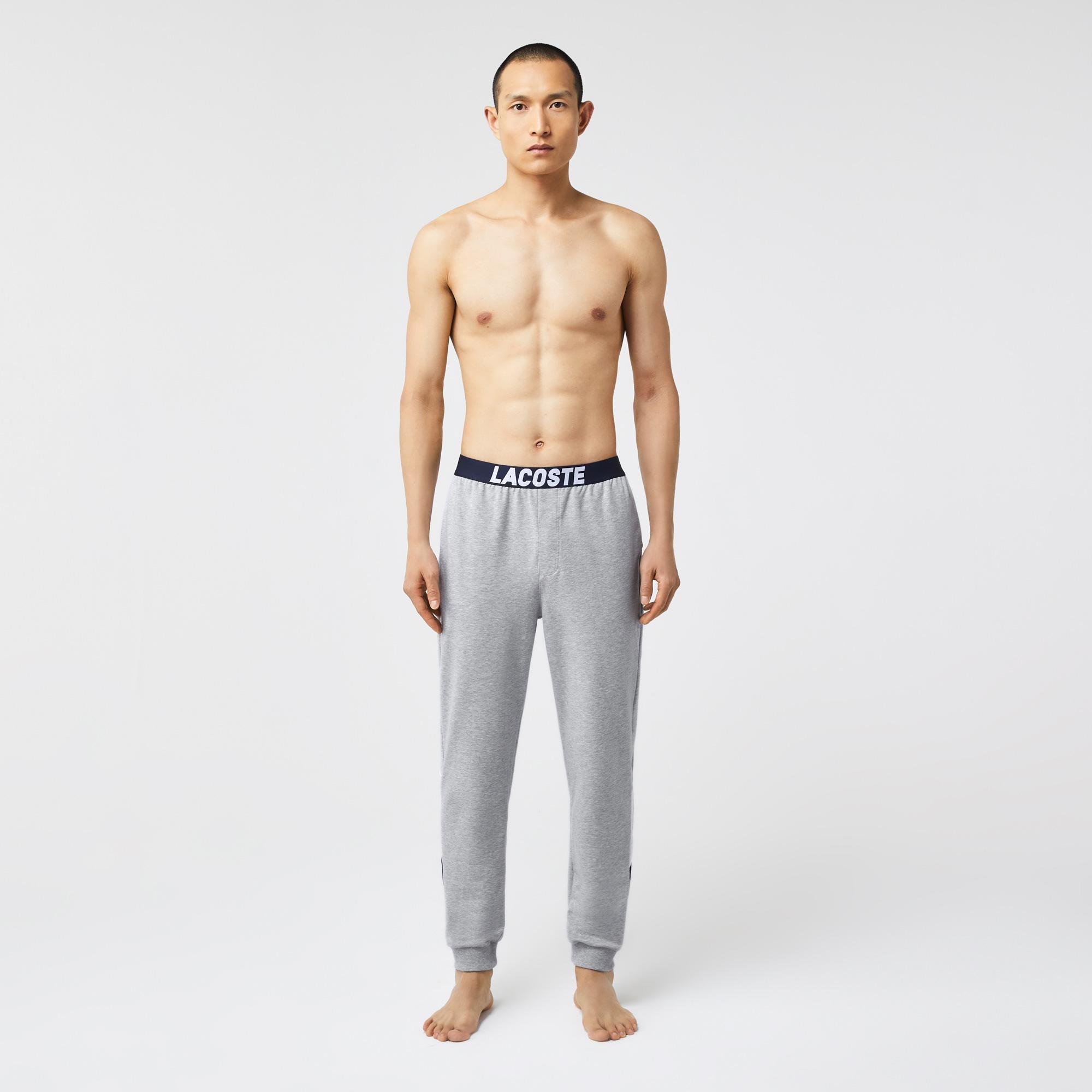 Lacoste férfi túlméretezett logós flíz pizsama alsó