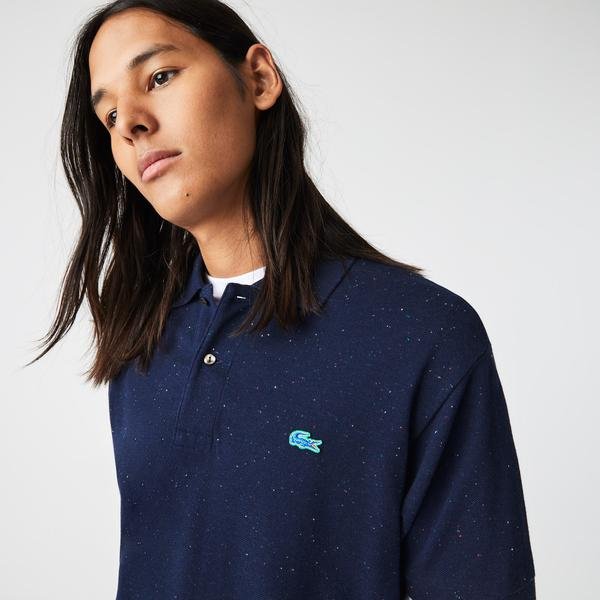 Lacoste Men's Classic Fit Speckled Print Cotton Piqué Polo Shirt