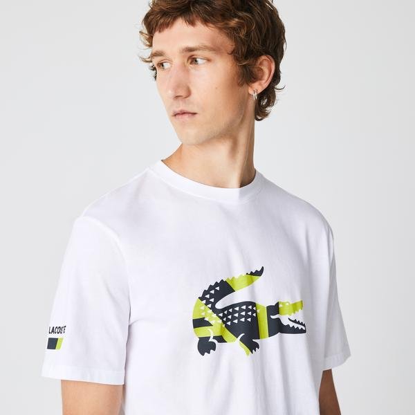 Lacoste Men's  Graphic Print Cotton Jersey T-Shirt