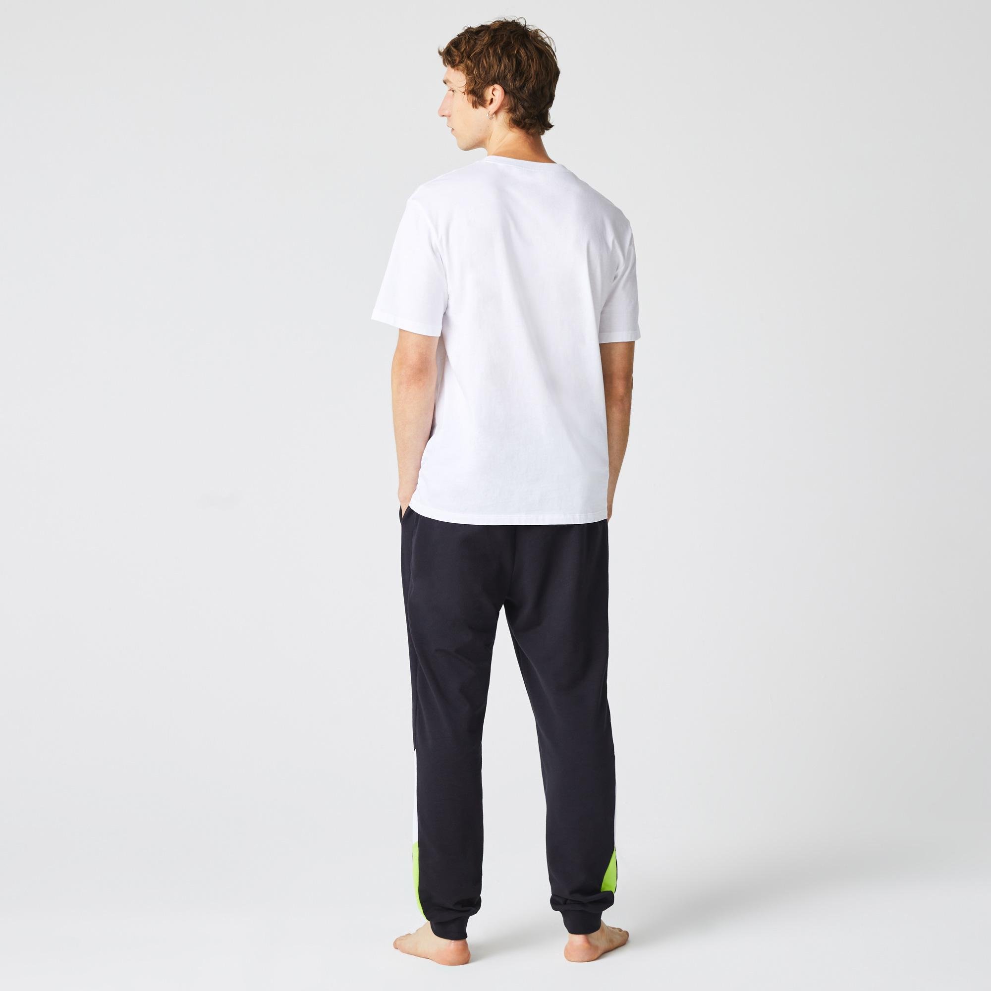 Lacoste férfi grafikus lenyomatú pamut dzsörzé póló