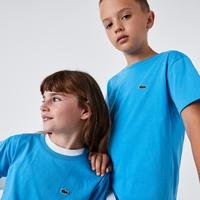 Lacoste dziecięcy T-shirt z dżerseju bawełnianego z okrągłym dekoltem4XA