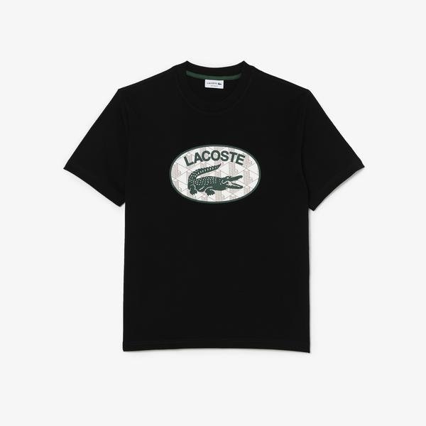 Lacoste Men's Regular Fit Branded Monogram Print T-Shirt