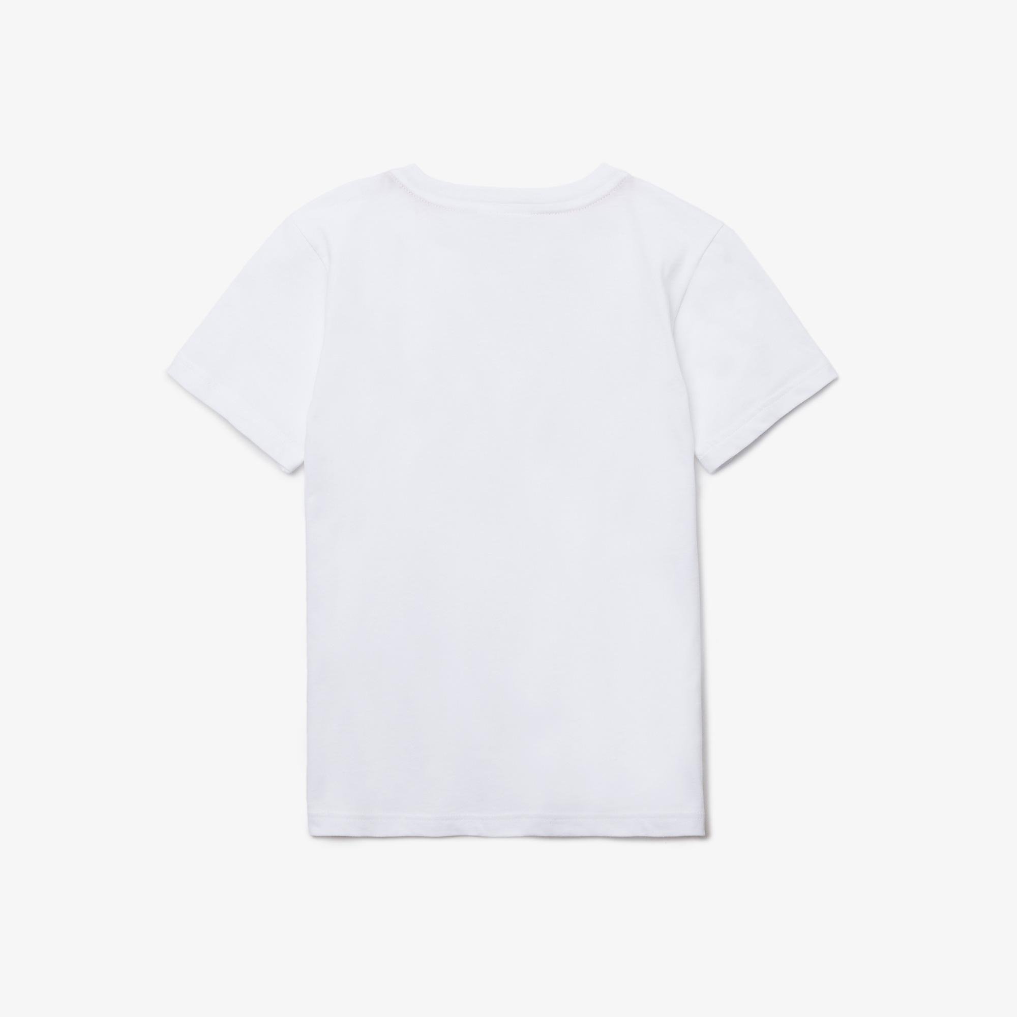 Detské tričko Lacoste bez goliera z bavlnenej tkaniny