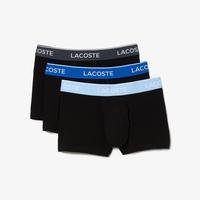 Lacoste Pack Of 3 Navy Casual Boxer Briefs With Contrasting WaistbandB68