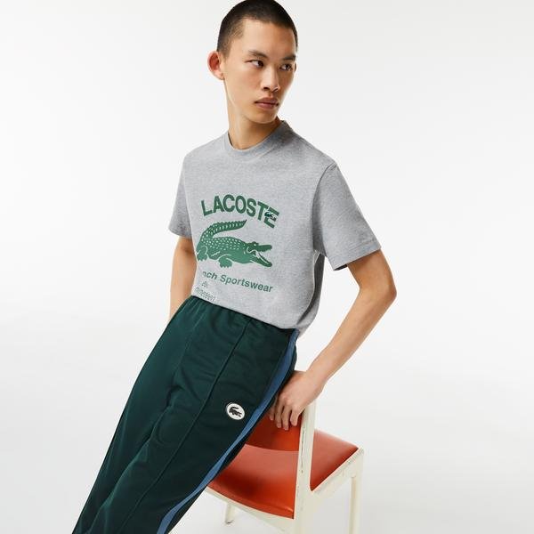 Lacoste męski T-shirt z logo krokodyla Relaxed Fit