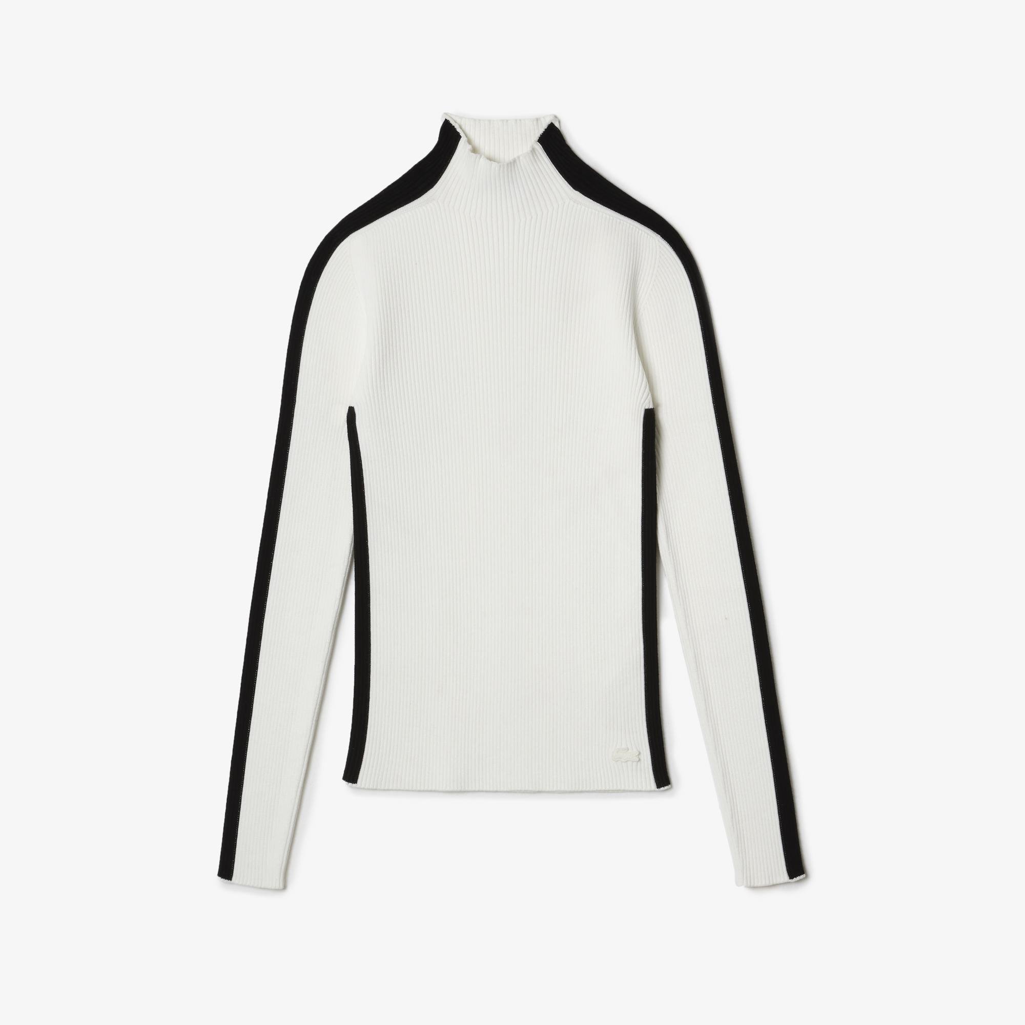 Lacoste Dámsky sveter s kontrastnými pruhmi 