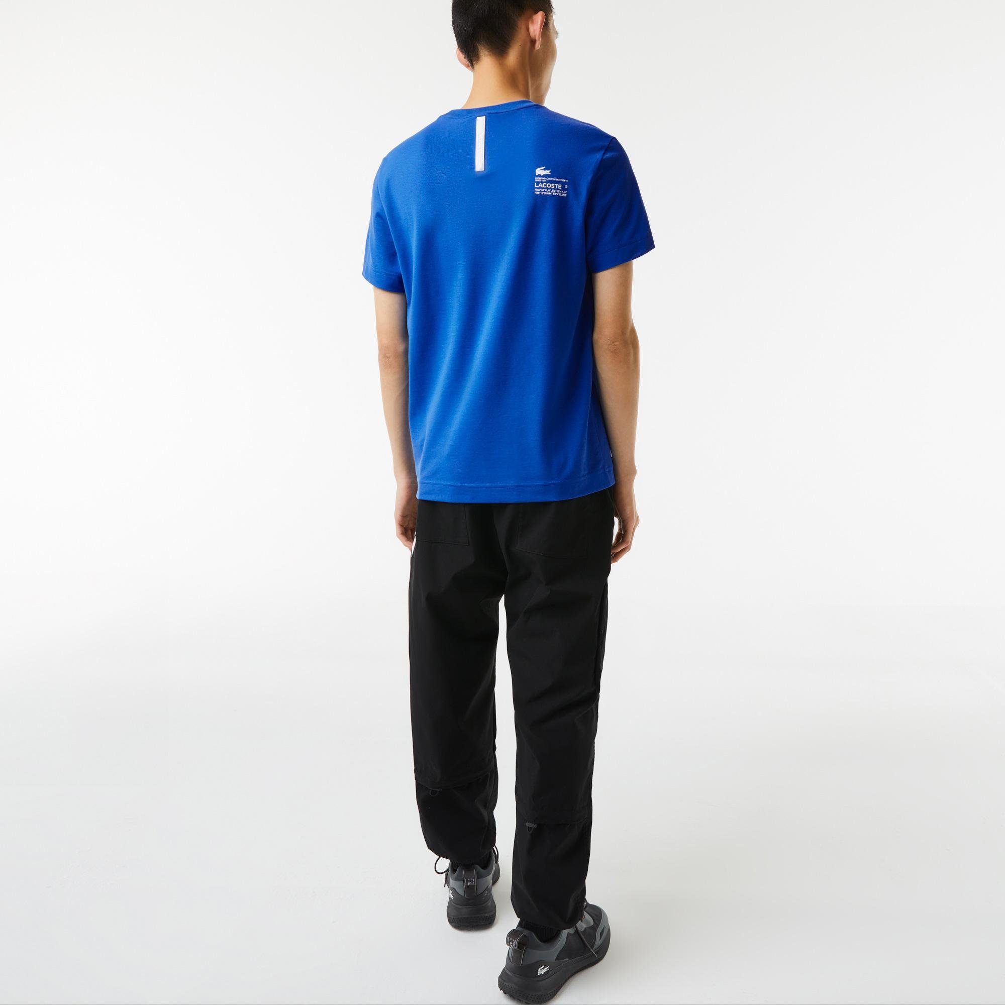 Lacoste męski T-shirt z piki z logo Regular Fit