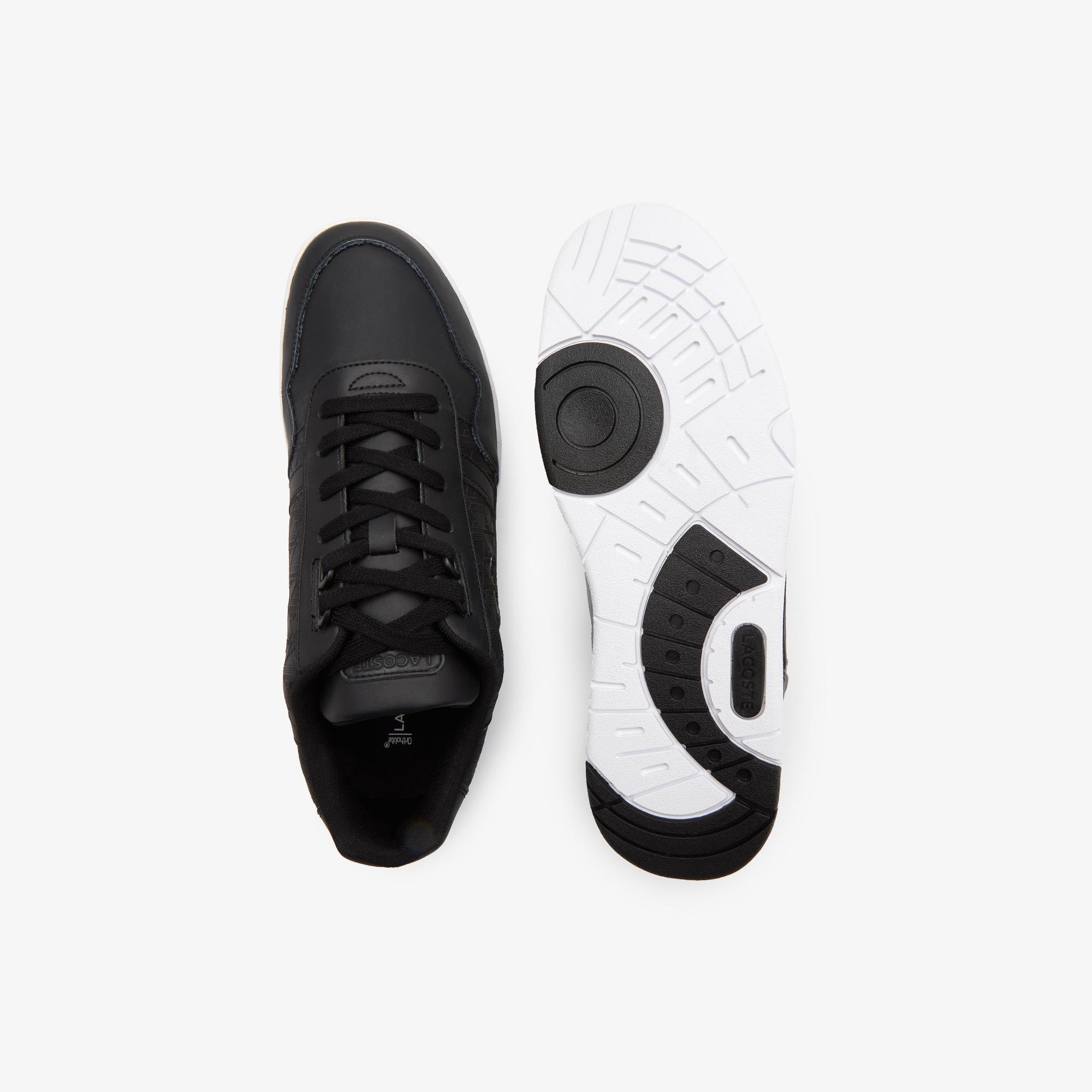 Lacoste T-Clip Erkek Monogram Siyah Sneaker. 5