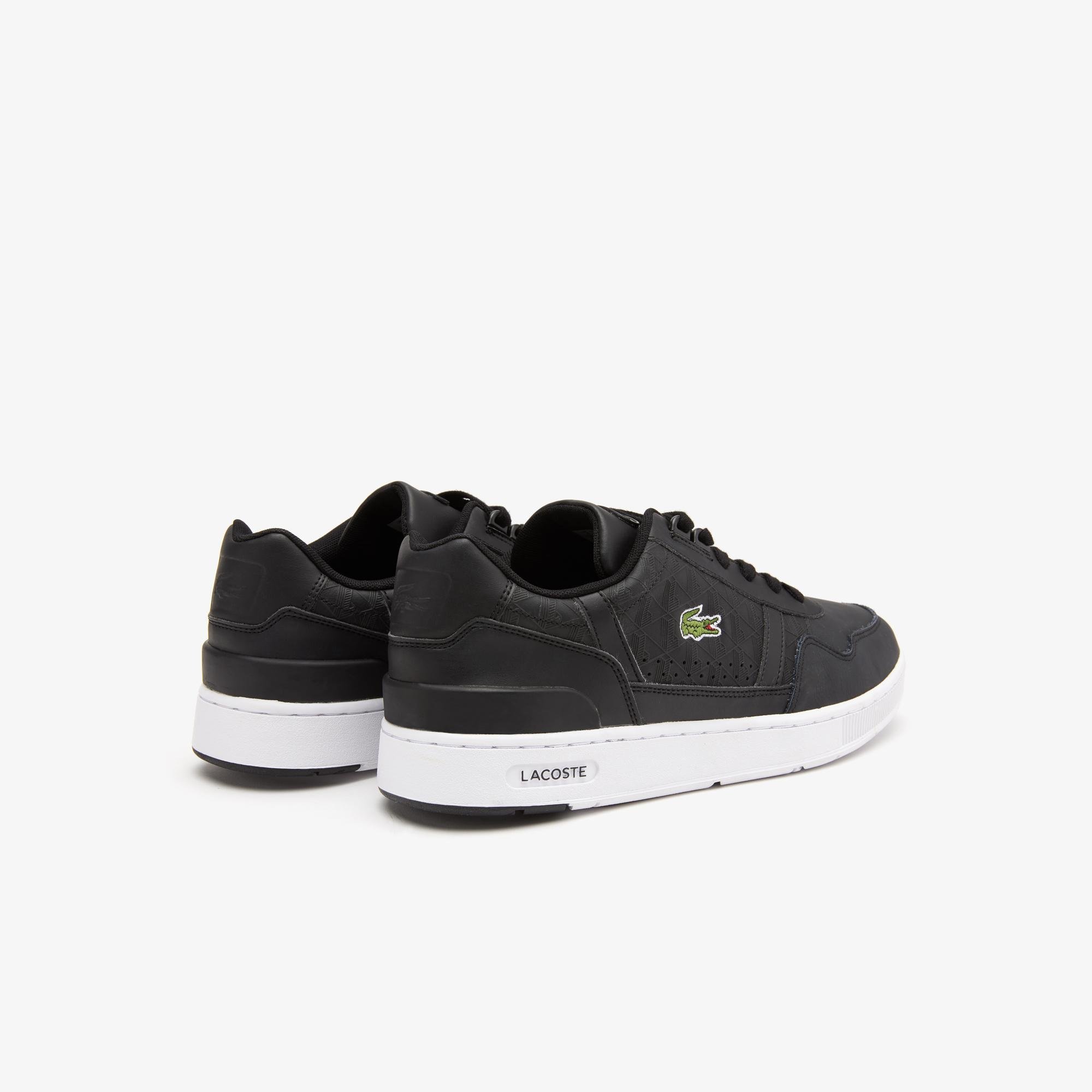 Lacoste T-Clip Erkek Monogram Siyah Sneaker. 3