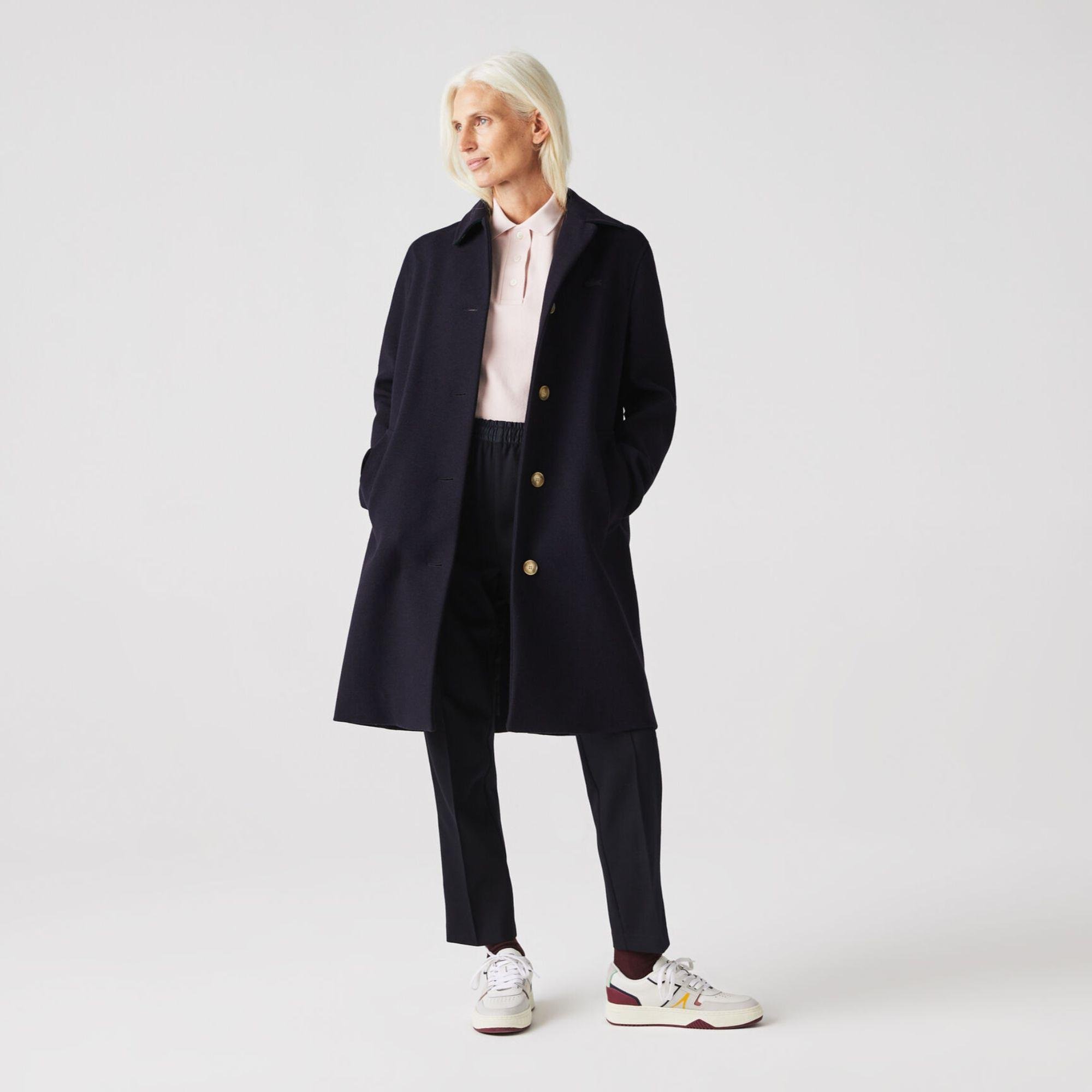 Lacoste Women’s Long Wool Blend Coat