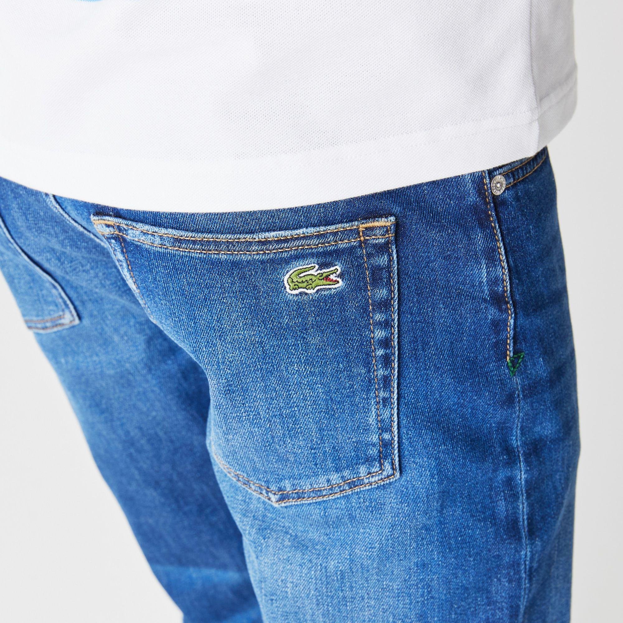 Lacoste Pánske Slim Fit Stretch Bavlnené džínsové nohavice
