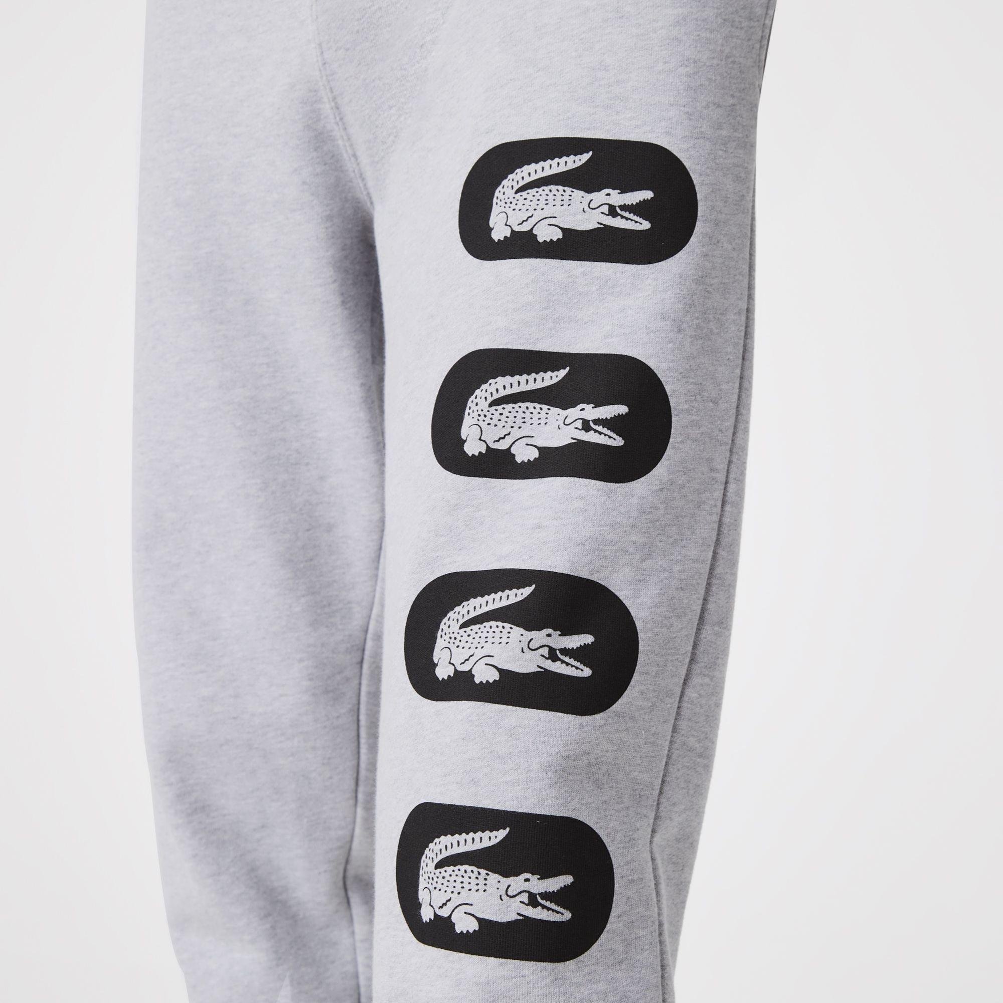 Lacoste Men's Crocodile Print Fleece Jogging Pants