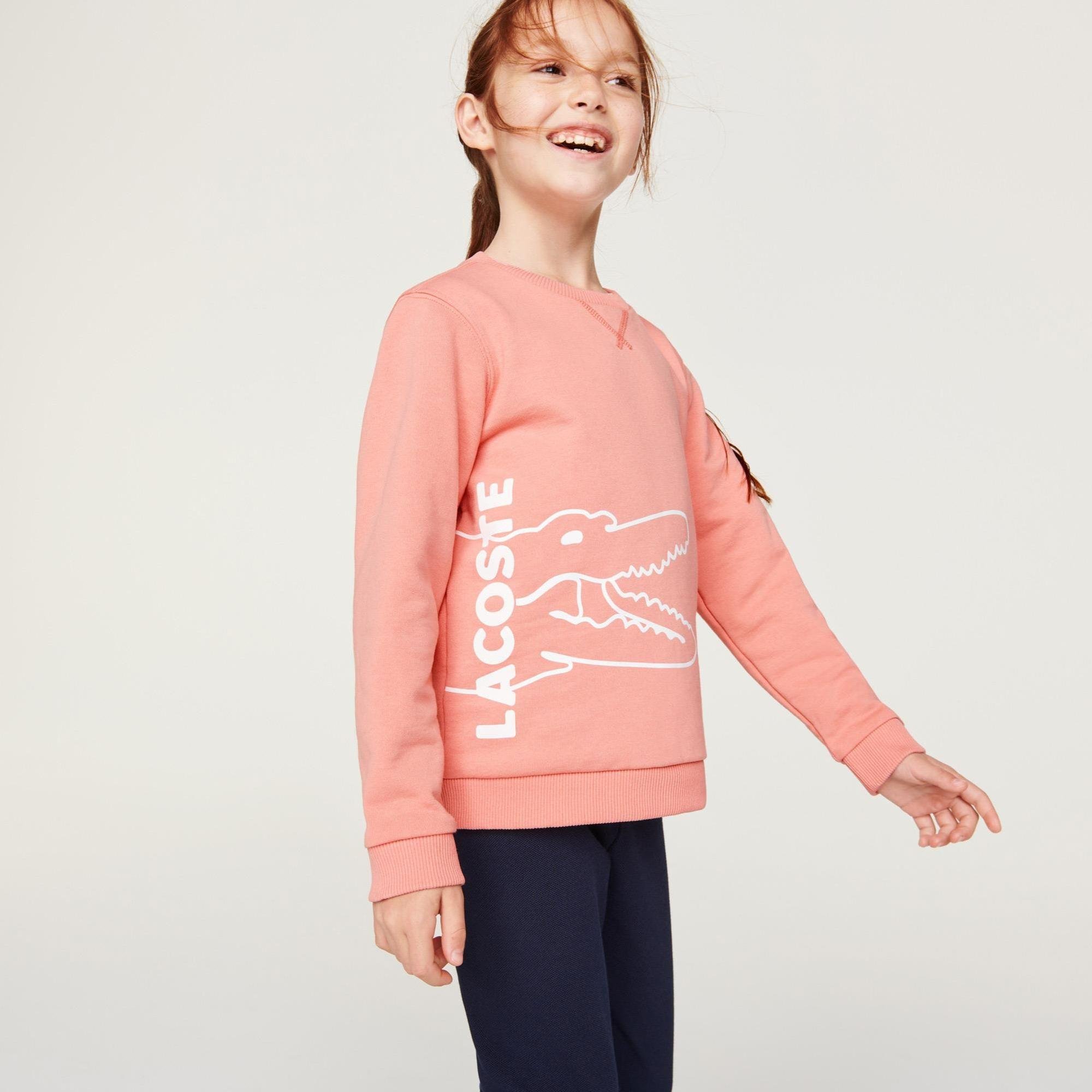 Lacoste Kids’ Lettered Fleece Sweatshirt